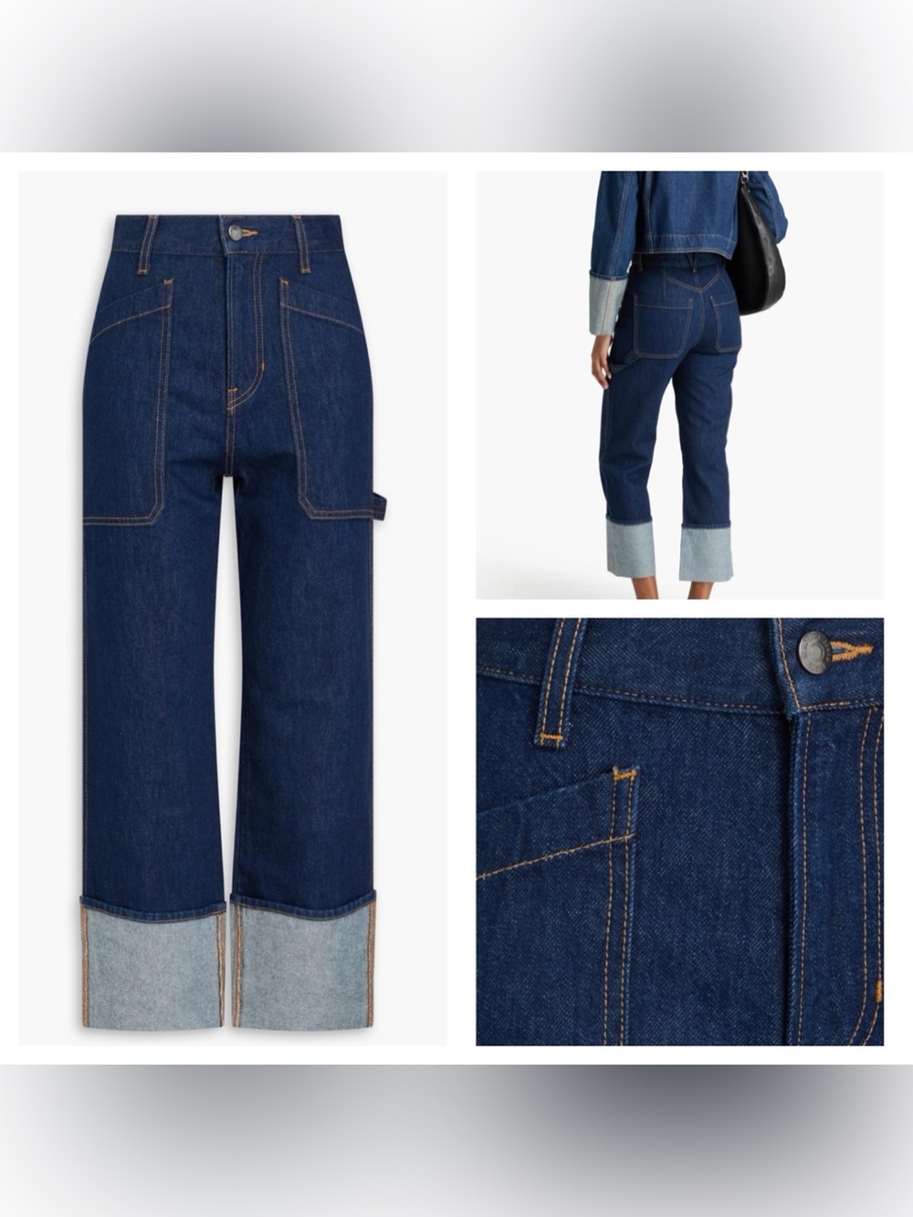 Veronica Beard Dylan high-rise wide-leg jeans size 24